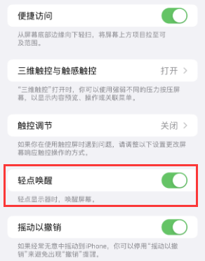 夏邑苹果授权维修站分享iPhone轻点无法唤醒怎么办 