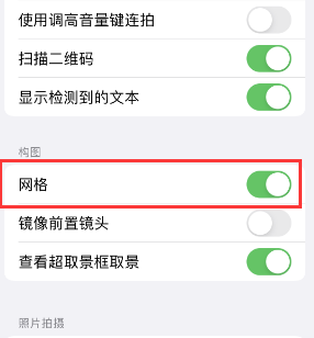 夏邑苹果手机维修网点分享iPhone如何开启九宫格构图功能 