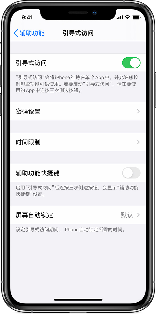 夏邑苹果手机维修分享如何在 iPhone 上退出引导式访问 